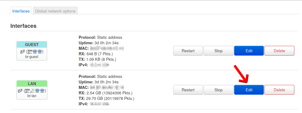 OpenWrt Interfaces