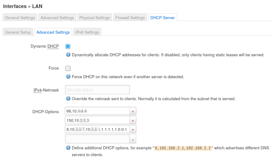 OpenWRT Advanced Settings