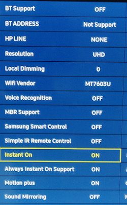 How to Turn off Instant on Samsung Tv  